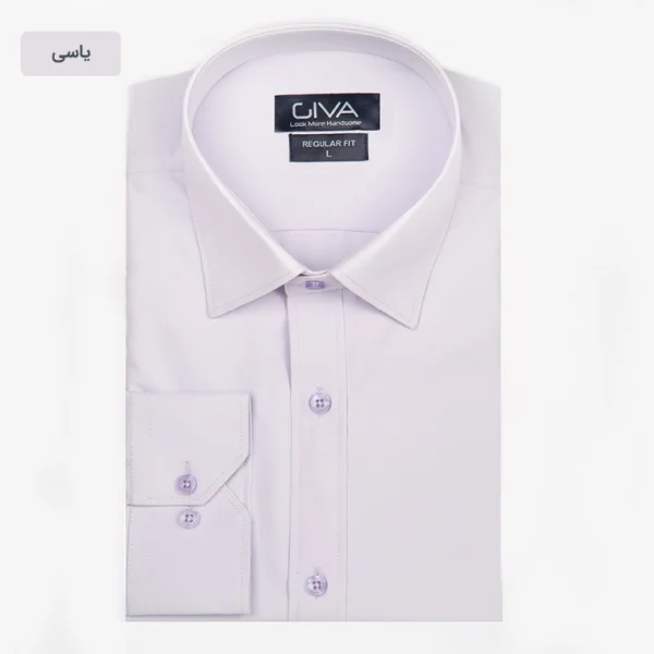 پیراهن دوشین ساده یقه کراواتی یاسی