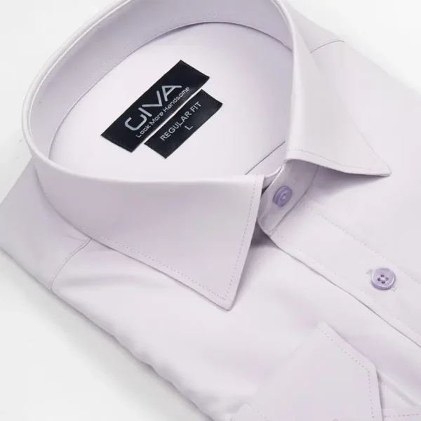 پیراهن دوشین ساده یقه کراواتی یاسی