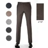 شلوار پارچه ای اسلپ راسته مردانه قهوه ای