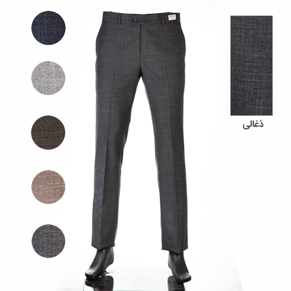 شلوار پارچه ای اسلپ راسته مردانه ذغالی