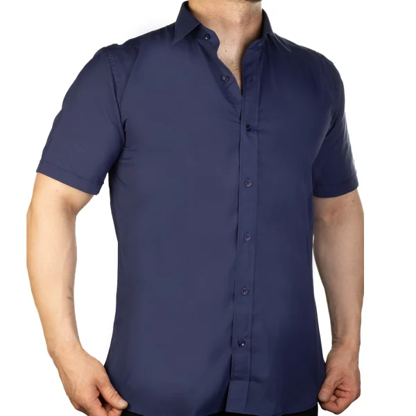 پیراهن دوشین آستین کوتاه یقه کراواتی - Image 1