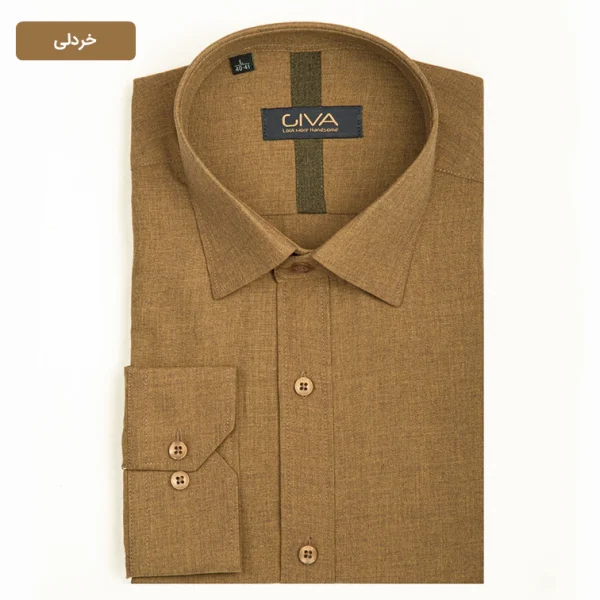 پیراهن دونخ ملانژ خردلی