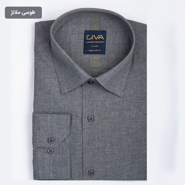 پیراهن دونخ ملانژ ساده طوسی ملانژ