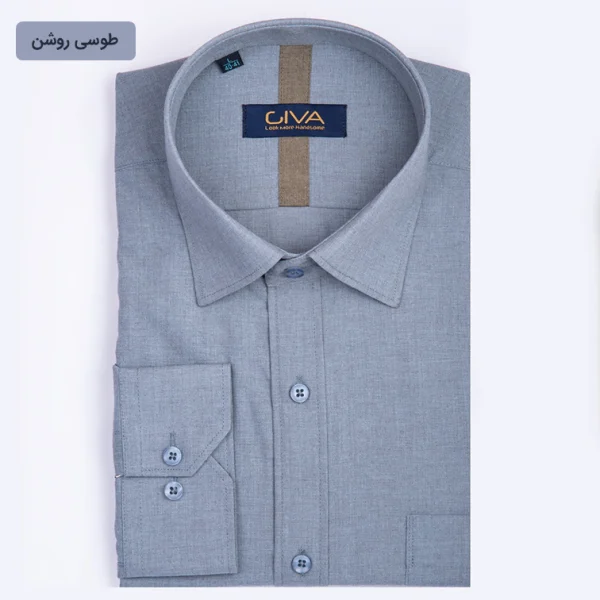 پیراهن دونخ ملانژ ساده طوسی روشن