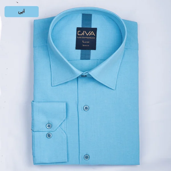 پیراهن دونخ ملانژ ساده آبی