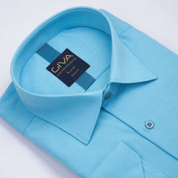 پیراهن دونخ ملانژ ساده آبی