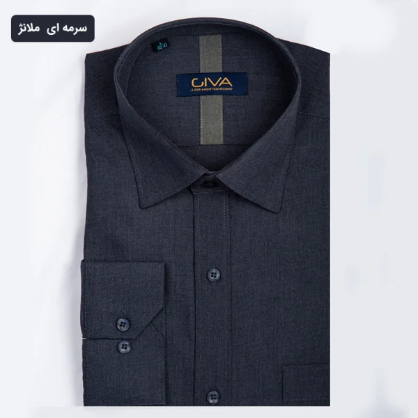 پیراهن دونخ ملانژ سرمه ای ملانژ