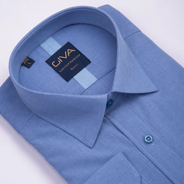 پیراهن دونخ ملانژ ساده آبی تیره