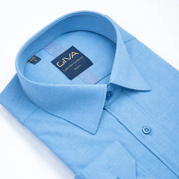 پیراهن دونخ ملانژ ساده آبی آسمانی روشن