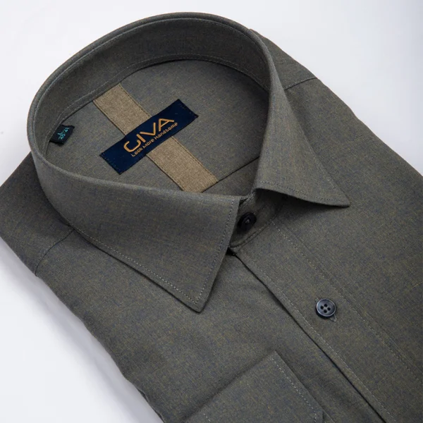 پیراهن دونخ ملانژ ساده سبز طوسی