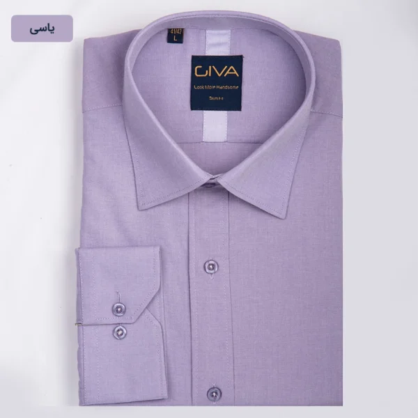 پیراهن دونخ ملانژ ساده یاسی