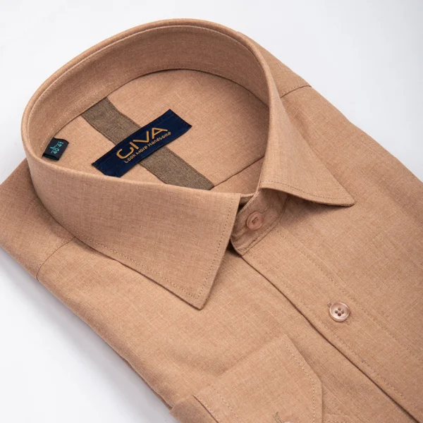 پیراهن دونخ ملانژ ساده کرم پنکیکی