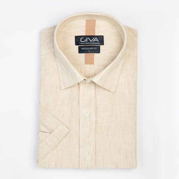 پیراهن آستین کوتاه لینن رامی - Image 8