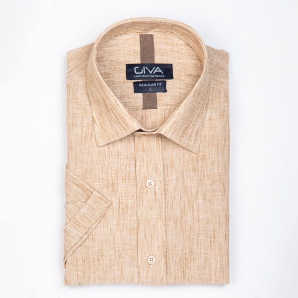 پیراهن آستین کوتاه لینن رامی - Image 7