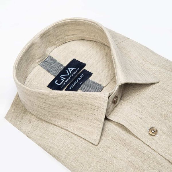 پیراهن آستین کوتاه لینن رامی - Image 4