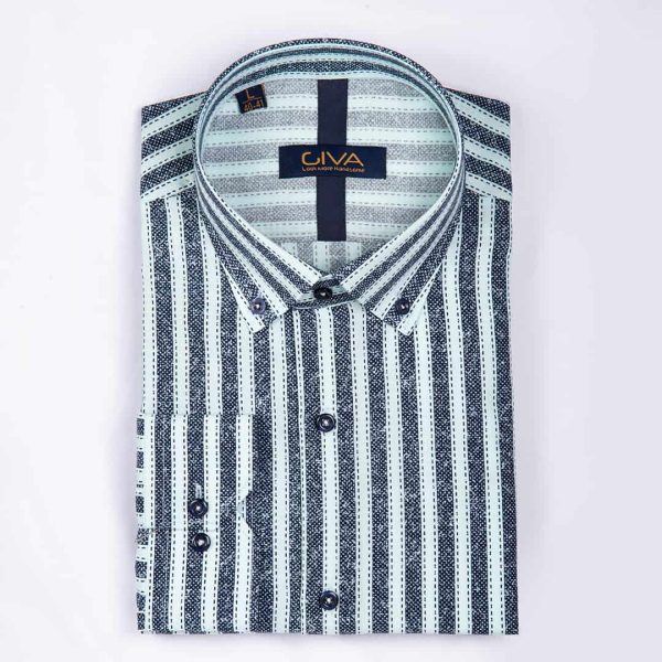 پیراهن چاپی راه راه 1368 - Image 3