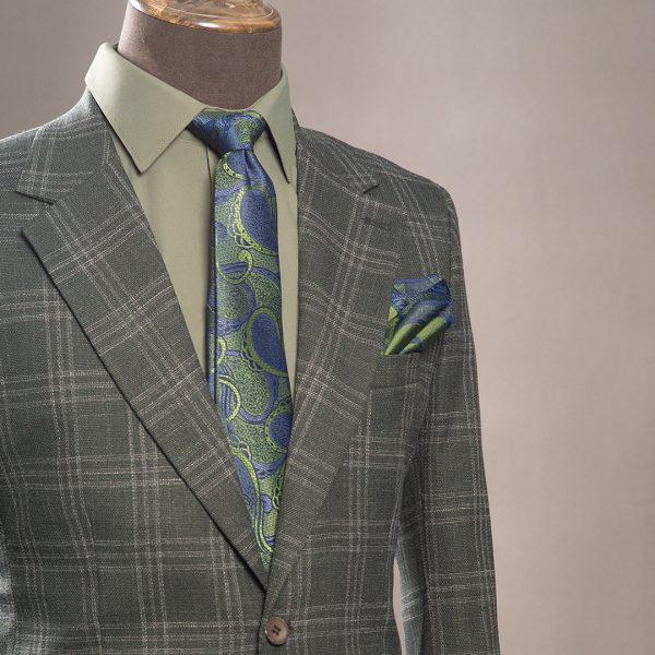 کت تک چهارخانه یقه انگلیسی - Image 7