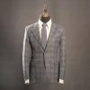 کت تک چهارخانه یقه انگلیسی - Image 8
