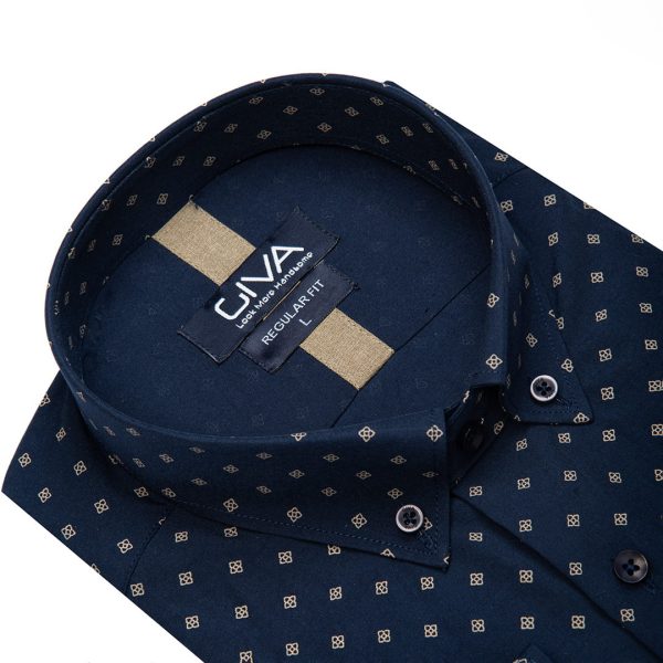 پیراهن مردانه طرح دار 4185 - Image 9