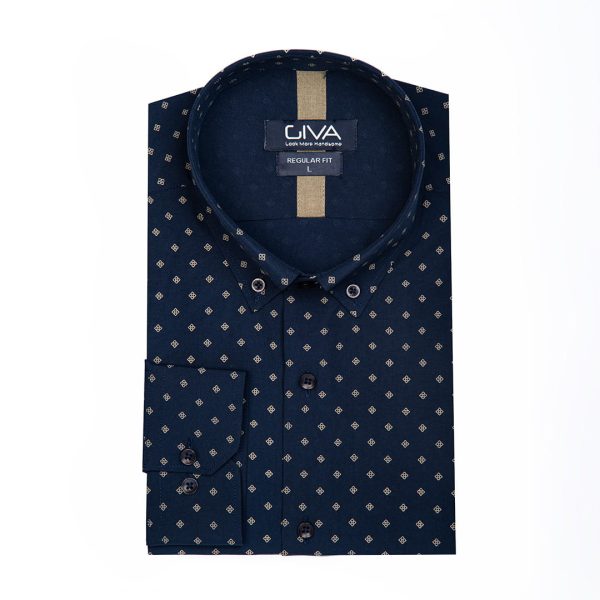 پیراهن مردانه طرح دار 4185 - Image 2