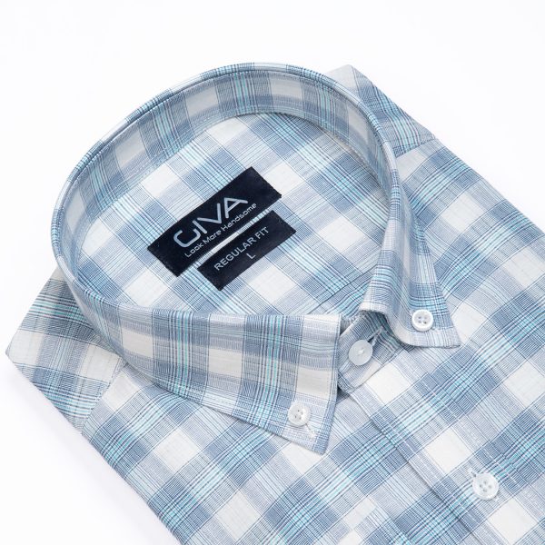 پیراهن مردانه ی چهارخانه 422 - Image 4