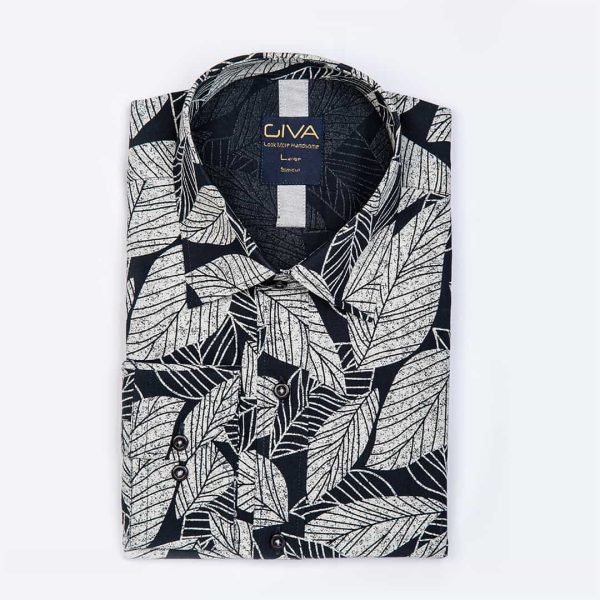 پیراهن چاپی طرح برگ - Image 3