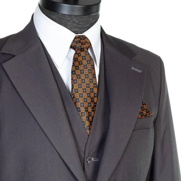 کراوات مشکی با طرح هندسی - Image 1